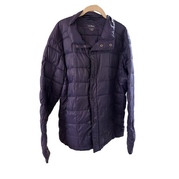 L.L. Bean Mens Large Regular Blue Nylon Insulated Jacket - Picture 1 of 5